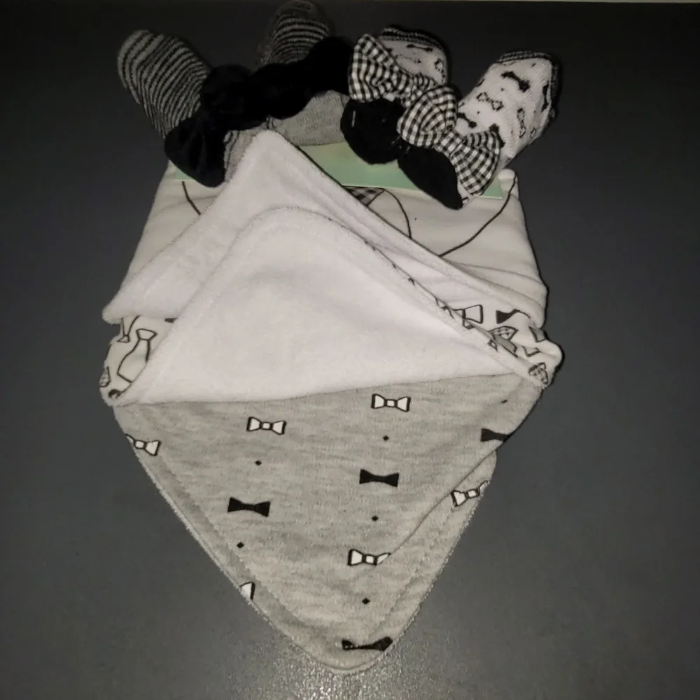 NWT Bibs and Socks with Ties and Bow Ties